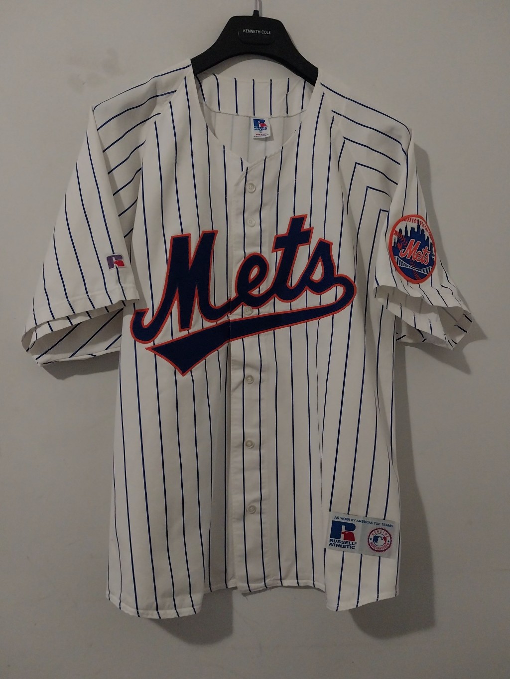 Russell Vtg. Ny Mets Tailpipe 90's Home Jersey Size Xl